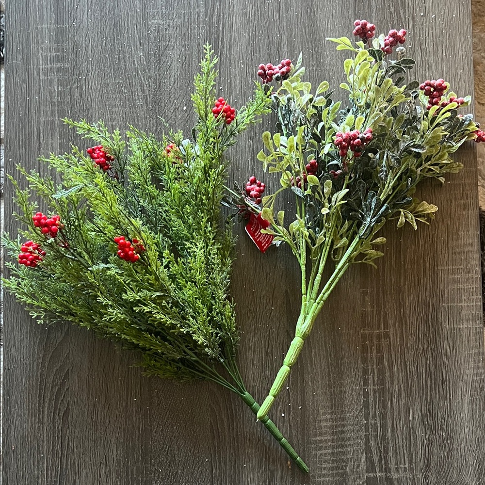 Festive Greenery with Red Berries